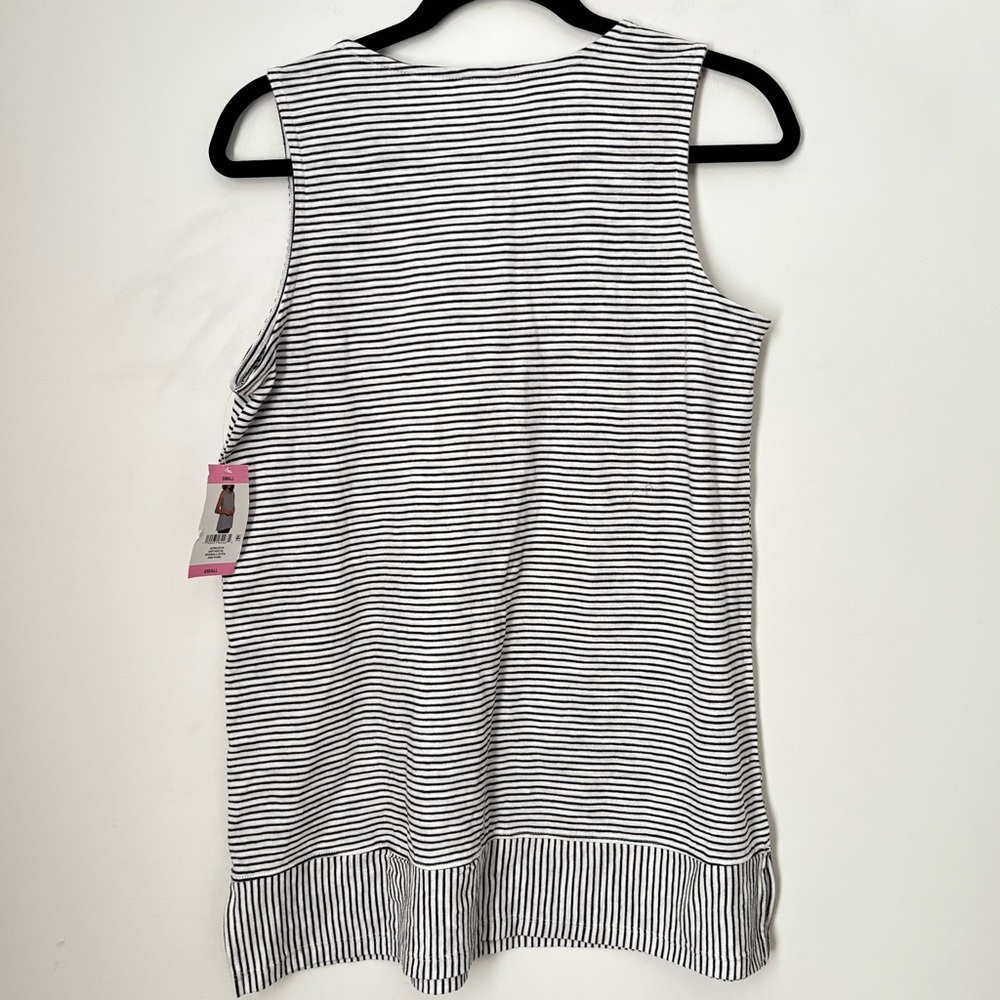 Lands’End Classic Neutral Black White Sleeveless Tank Top Size Small NEW D158 - Picture 10 of 12